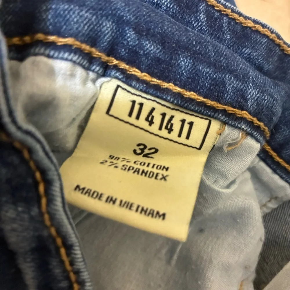 KDNK Contrast Jeans Men’s 32 Colorblock Denim Skinny 5-Pocket Distressed